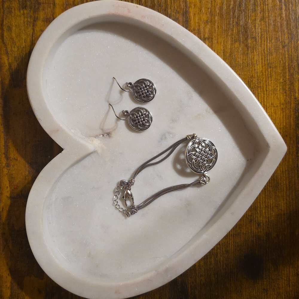 Brighton Silver Bracelet and Earring Set